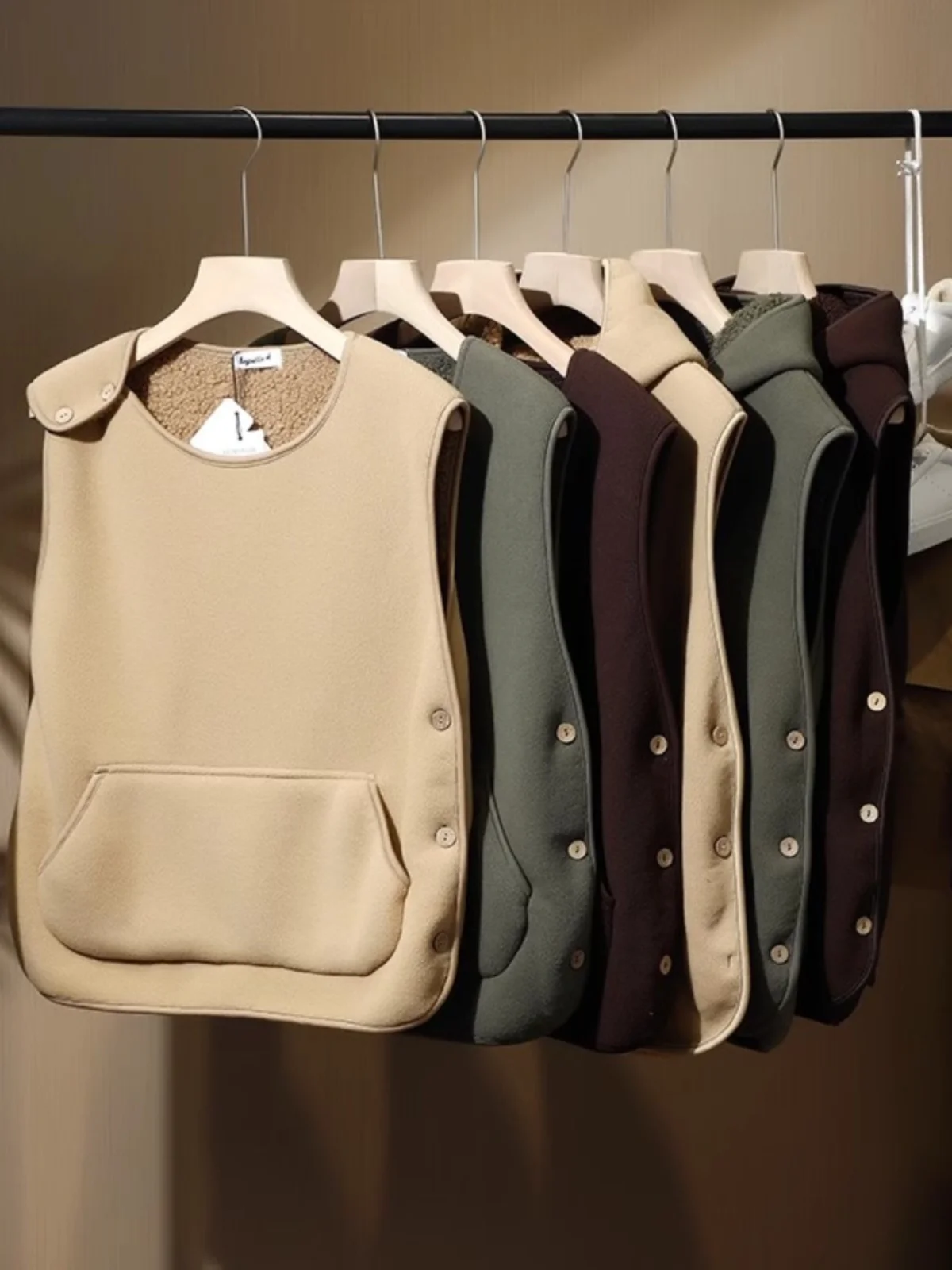 

Мужской повседневный жилет с капюшоном на подкладке, 380 г, ультратонкий бархатный теплый осенне-зимний многослойный жилет God Weapon Thiened Stand Fit