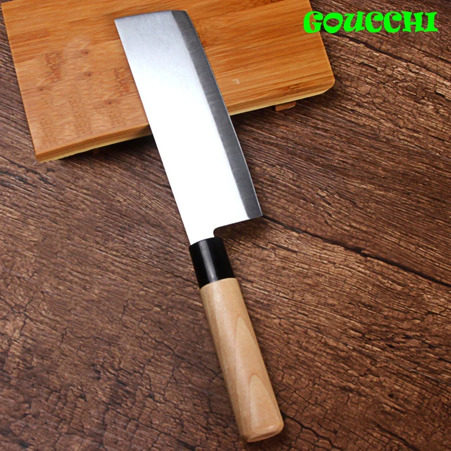6.8 Cal japoński nóż Nakiri 7 cr17mov ze stali nierdzewnej nóż szefa kuchni Santoku Sashimi nóż Sushi japońskie narzędzia do gotowania