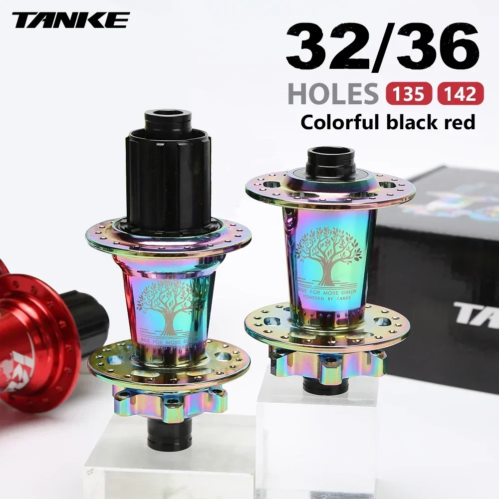 TANKE 120 Click Hub 6 Bearing MTB Mountain Bike Hub Front Rear Thru HG 28 32 36 Holes Disc Brake Bicycle Hubs 8 9 10 11 12 Speed