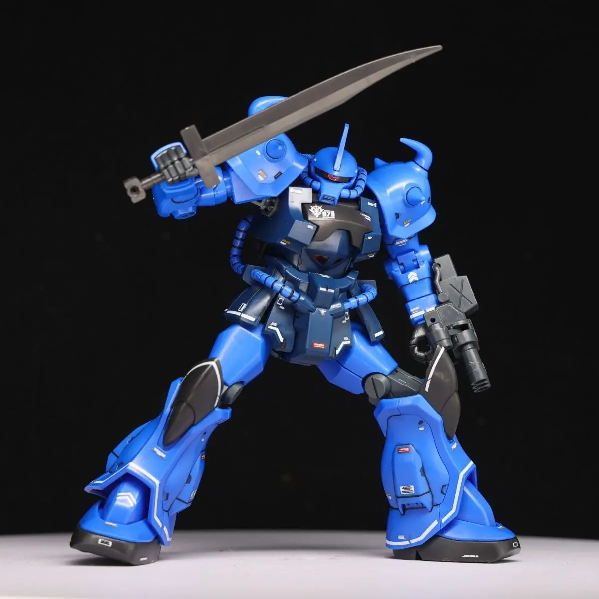 STAR HG 1/144 B3 Tiger Dark Night Color Heavy Cannon Special Set MS-07B-3 Gouf Custom B3 Destroyer 08 Tige Red Assembly Model