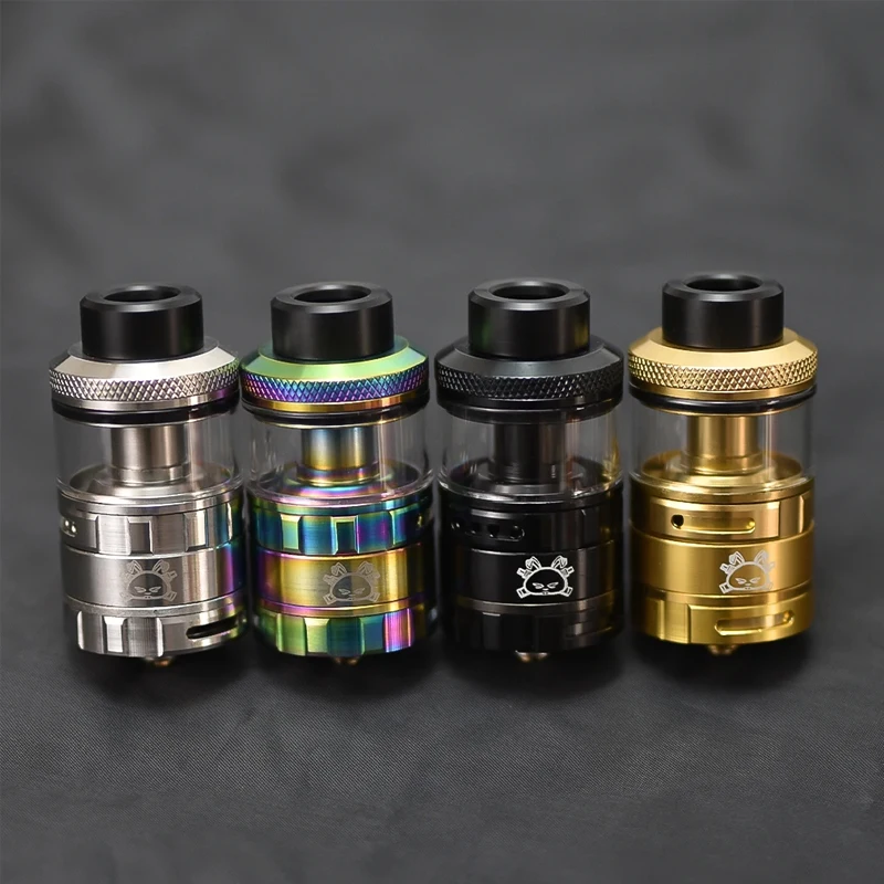 ถังไขมัน RTA ขนาด5.5มล. ระบบการไหลของอากาศแบบคู่810ปลายหยดแบบไม่มีโพสต์สเต็คบุหรี่อิเล็กทรอนิกส์ขดลวดคู่คู่