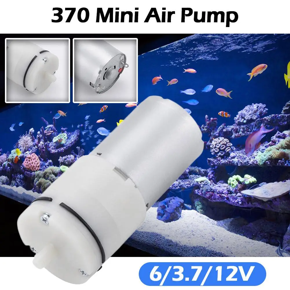 370 Mini Air Pump Electric Micro Vacuum Booster 3.7V Silent 12V Air High Vacuum Fish Power Oxygenation Aquarium 6V Pump Tan G7Y6