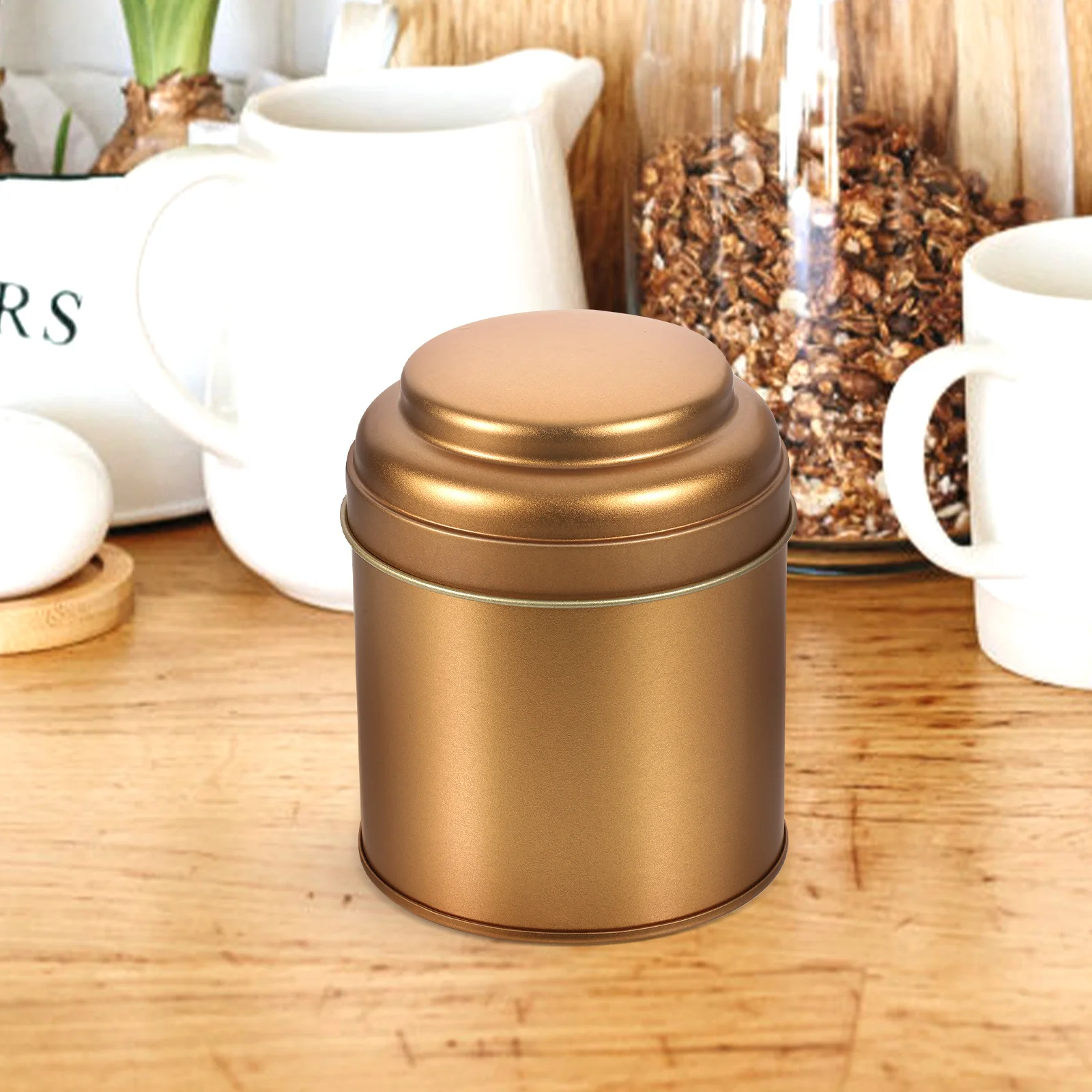 Tea Tin Can Loose Leaf Storage Containers with Lids Coffee Jar for Bags Airtight Canister Food Seal