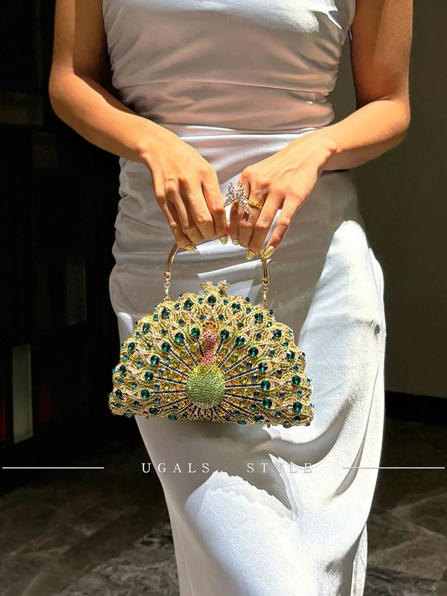 女性の手頃な価格の高級ファッションダイヤモンド光沢のある孔雀 - Luxury Bags That Are Affordable のレビューと価格