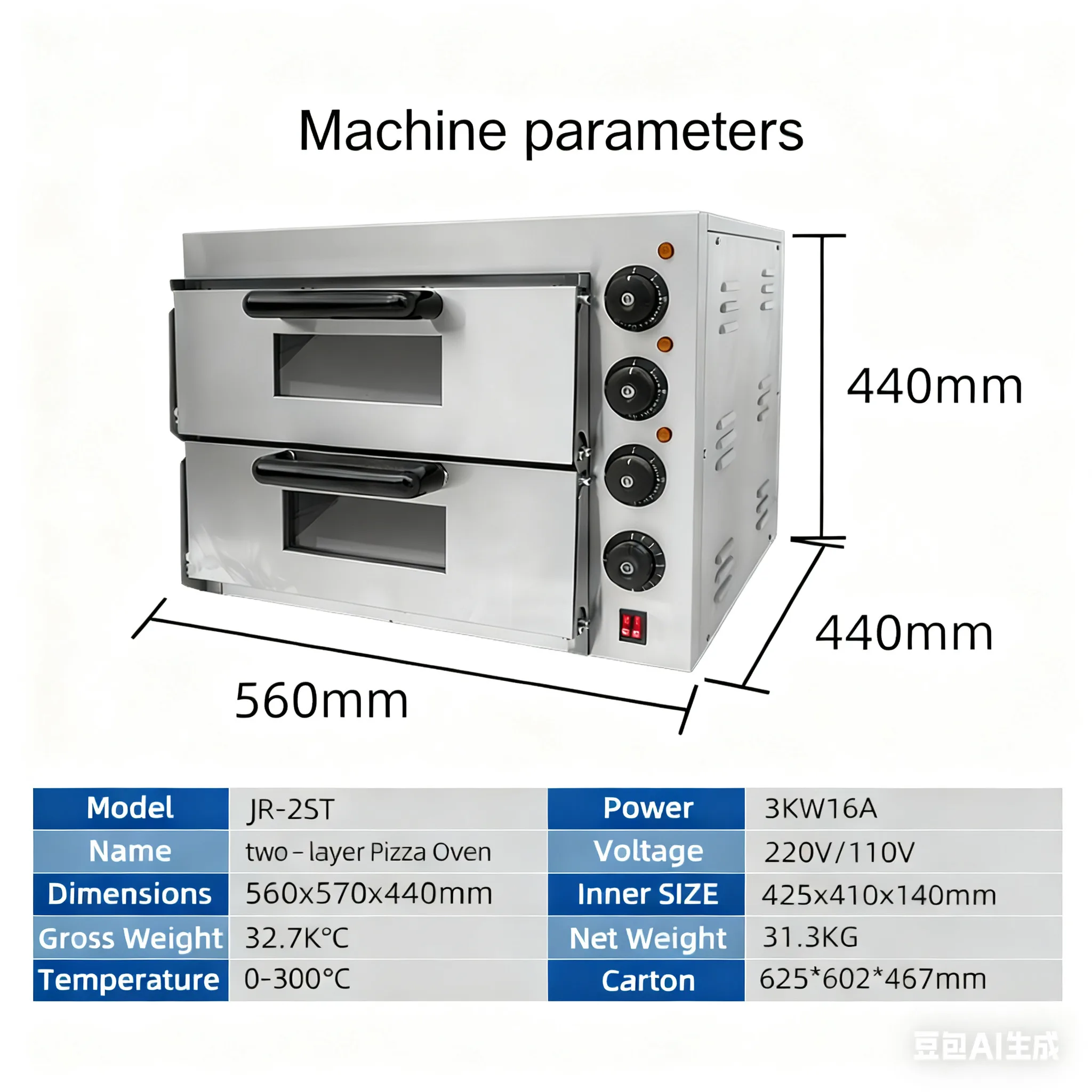 Commercial Double Electric Automatic Pizza Oven Baking Wholesale Price Pizza Oven Equipment
