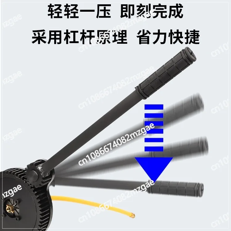 Manual high pressure pipe crimping oxygen pressure welding machine, agricultural traction sprayer high pressure pipe crimping