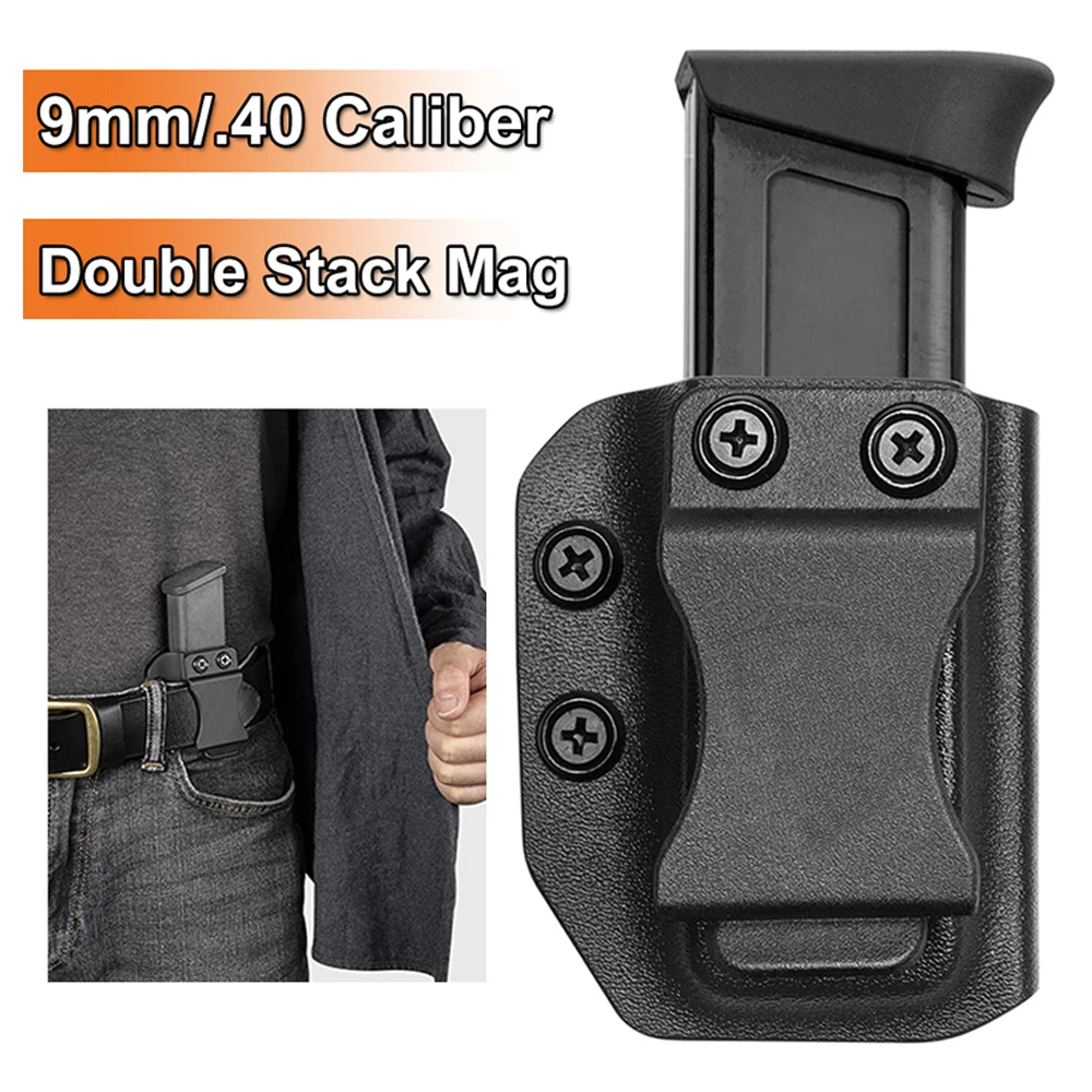 Tactical IWB/OWB Magazine Holster Universal Mag Carrier Holders for 9mm/.40 Caliber Magazine Holster for Waistband Conceal Carry