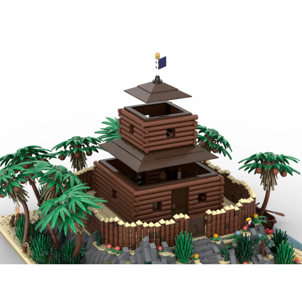 

Изготовленный на заказ остров сокровищ MOC-200180: запас для деталей серии Pirates 5946.