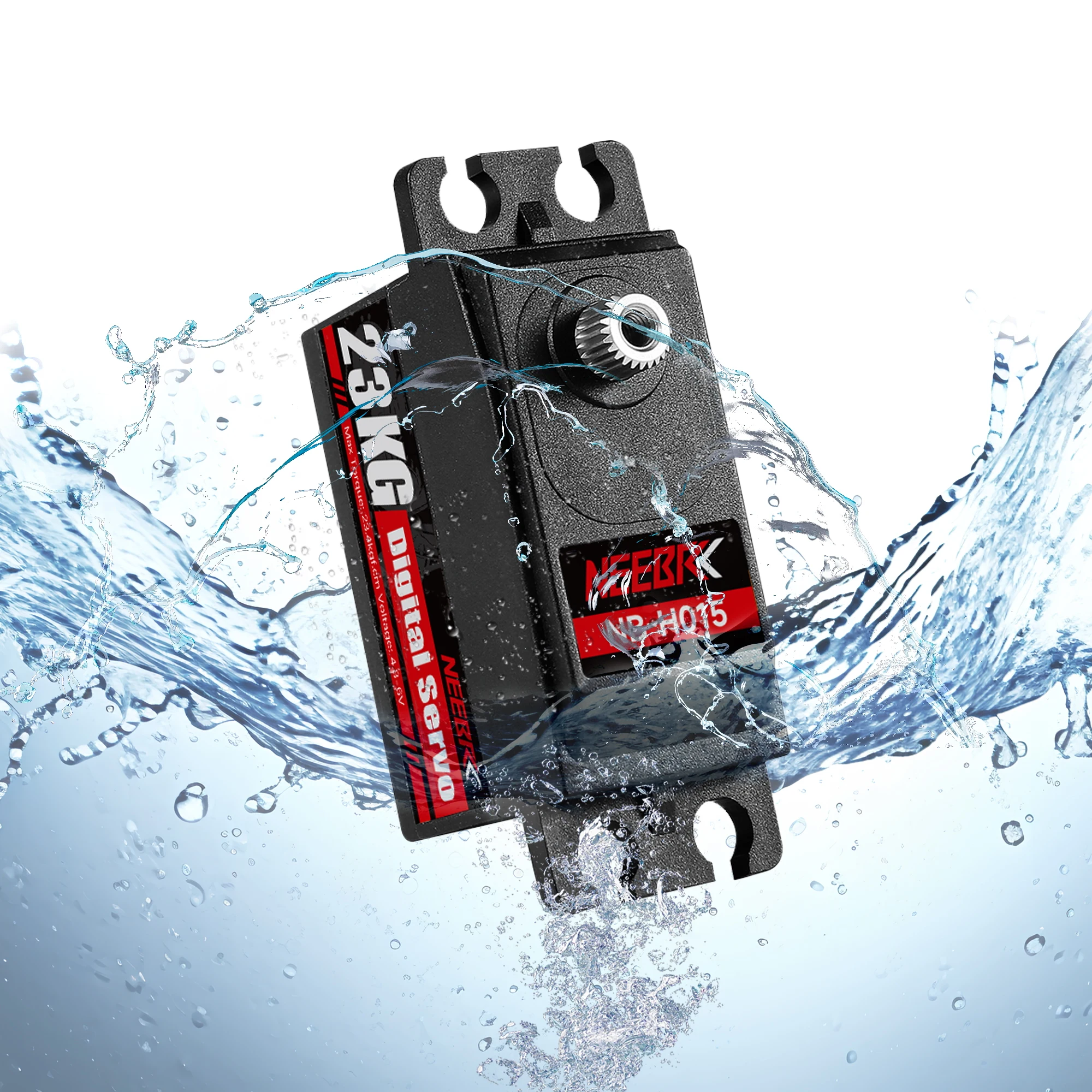 NEEBRC 23KG Low Profile Digital Servo Short Body Standard Large Torque Metal Gear Motor for 1/8 1/10 RC Car Robot Axial Scx10