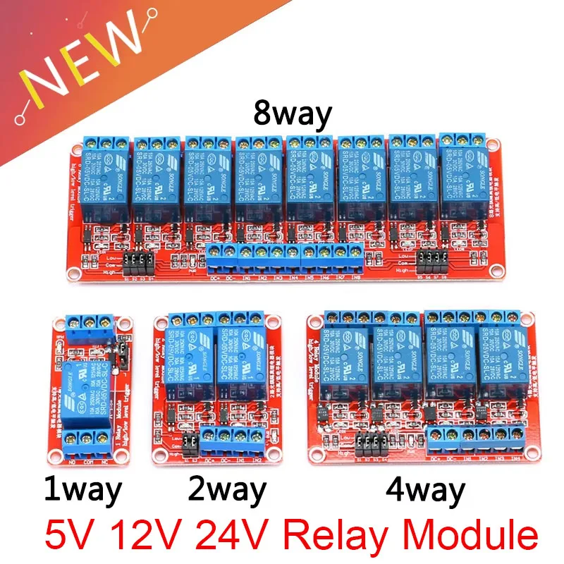 Relay module 1 2 4 6 8 Channel 5V 12V Relay Module Board Shield with Optocoupler Support High and Low Level Trigger for Arduino