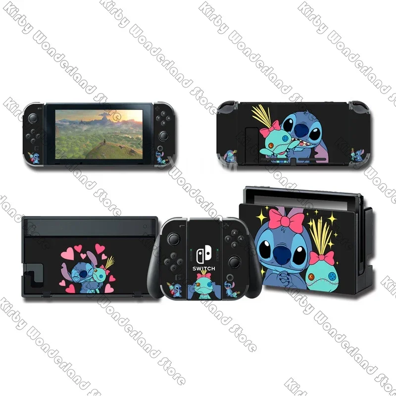 Lilo & Stitch Disney Anime Protective Cover Sticker Art Decals NS Switch Game Console Joy-Con Controller Decor Action Toys Gifts