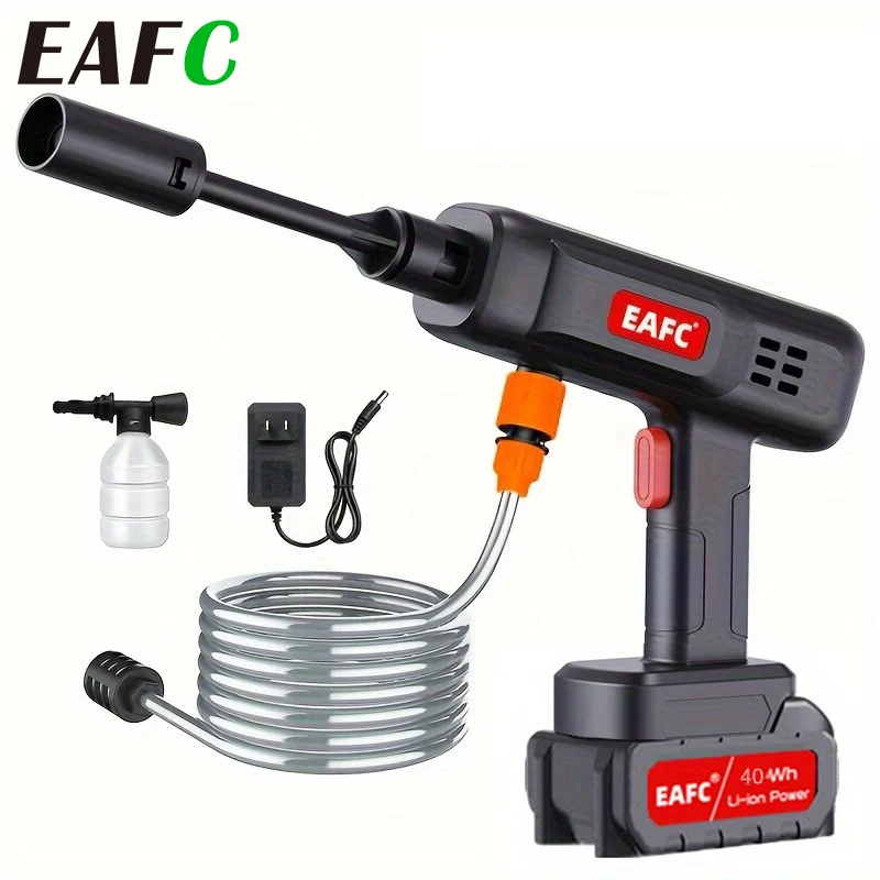 

Беспроводная мойка высокого давления, электрический водяной пистолет для мойки автомобилей, бытовая уборка с перезаряжаемой батареей, высокое давление 60 бар