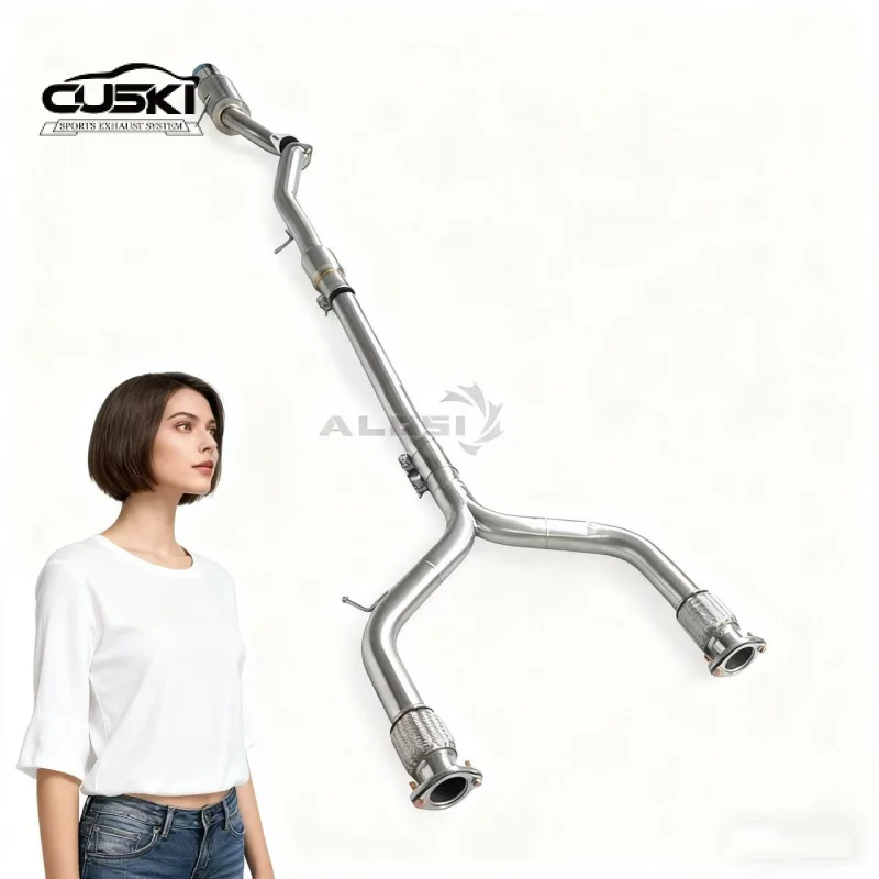 Customizable Exhaust Catback for Infiniti G37 Two Door COUPE 3.7 2009-2013 Large Caliber Pointed Front Y-shaped Pipe Heat Shield