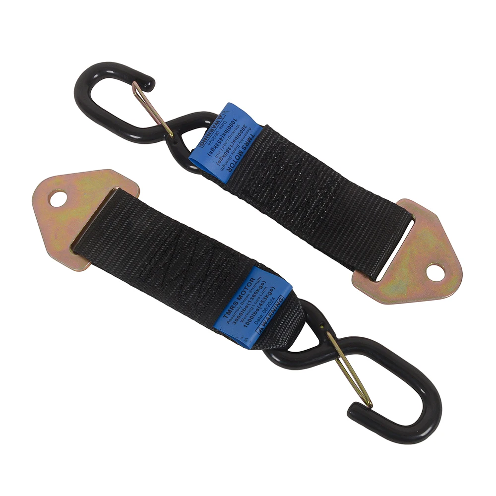Tie Down Adapter Straps S-Hooks Convert Bolt On Auto Retractable Ratchet Straps to Straps Connecting Bands