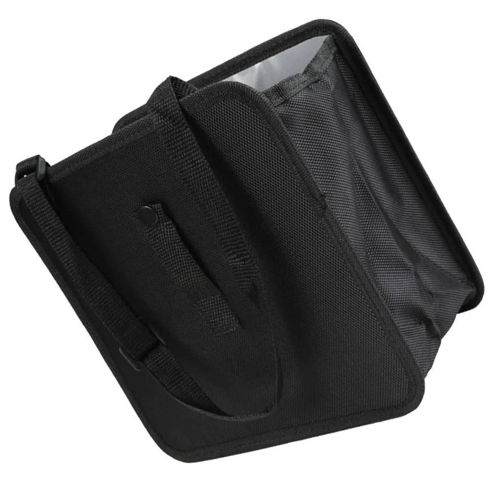 Portable Foldable Car Garbage Can with Hook Storage Bin for Drinks Trash and Essentials Compact Car Trash Bag Alternative