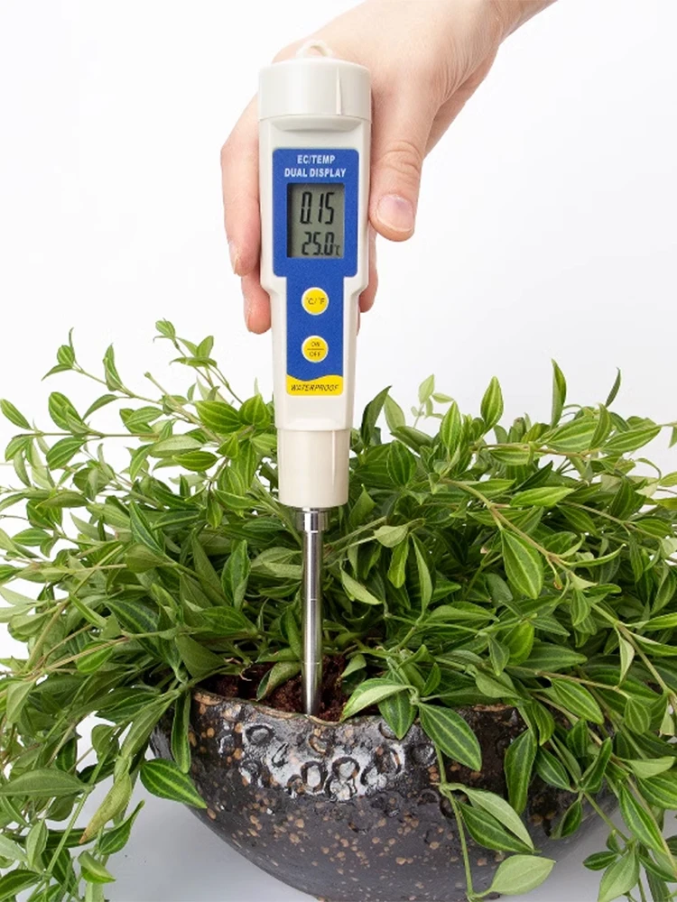 Soil tester EC salinity meter soil conductivity meter soil pH value temperature detector