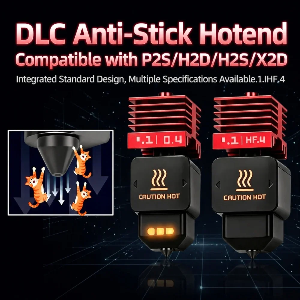 Neues MPVD All-in-One Hotend für Bambu Lab A2L X2D P2S H2D H2S A1 MINI A1 Düsen-Upgrade Antihaftbeschichtung Hohe Härte 3D-Zubehör – Detail 5