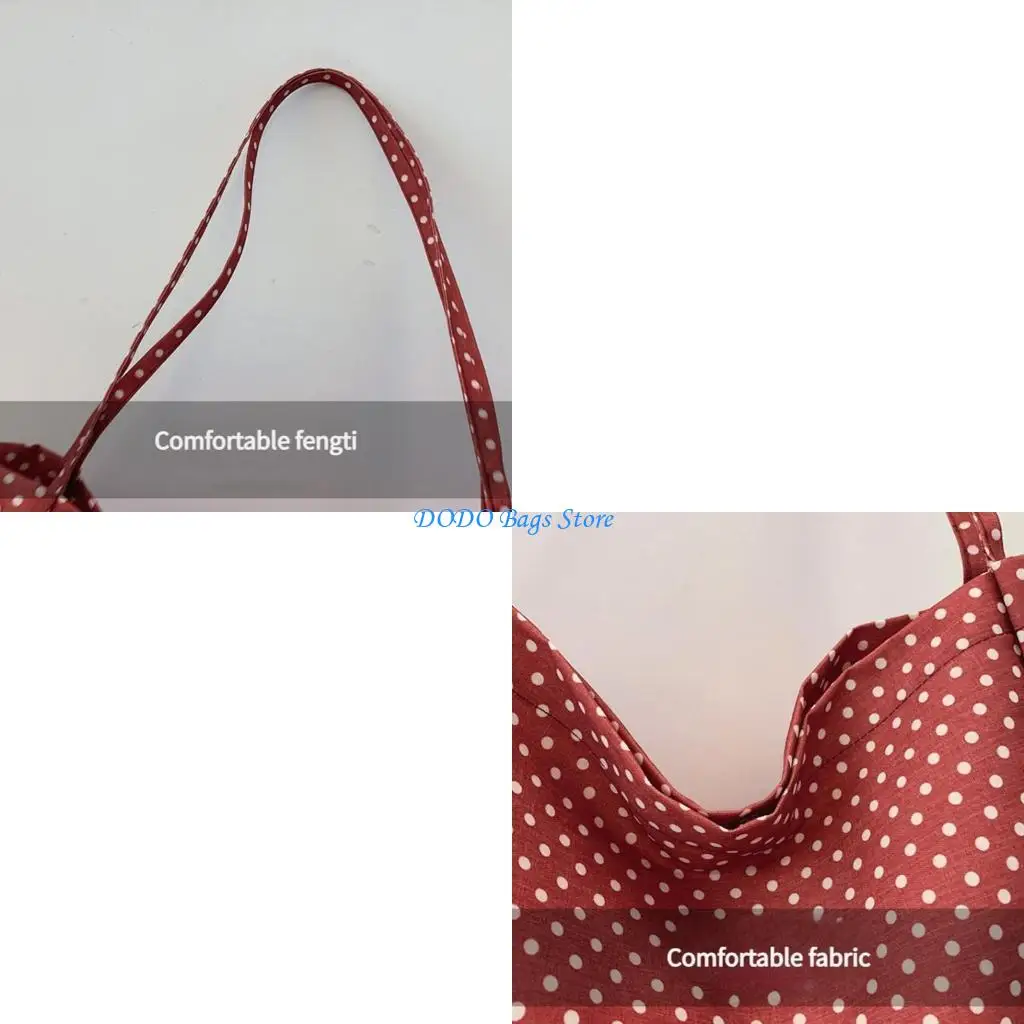 

Friendly Underarm Bag Retro Dot Design Large Capacity Shoulder Bags Casual Handbag For Outdoor Work Or Office