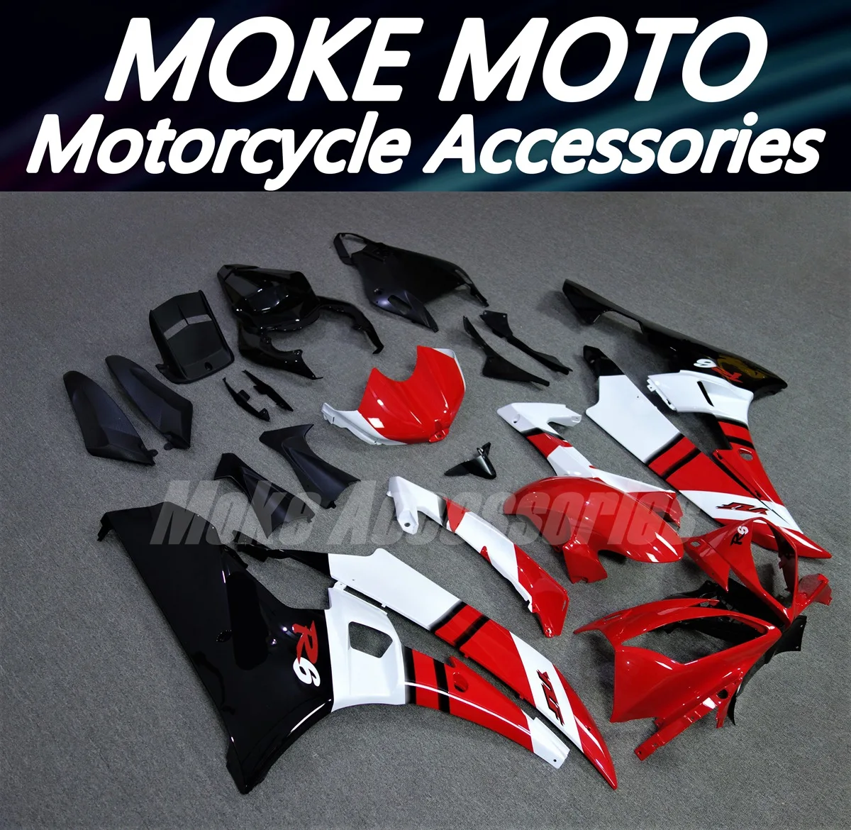 Fairings Kit Fit For Yzf-R6 2006-2007 Bodywork Set Red Black
