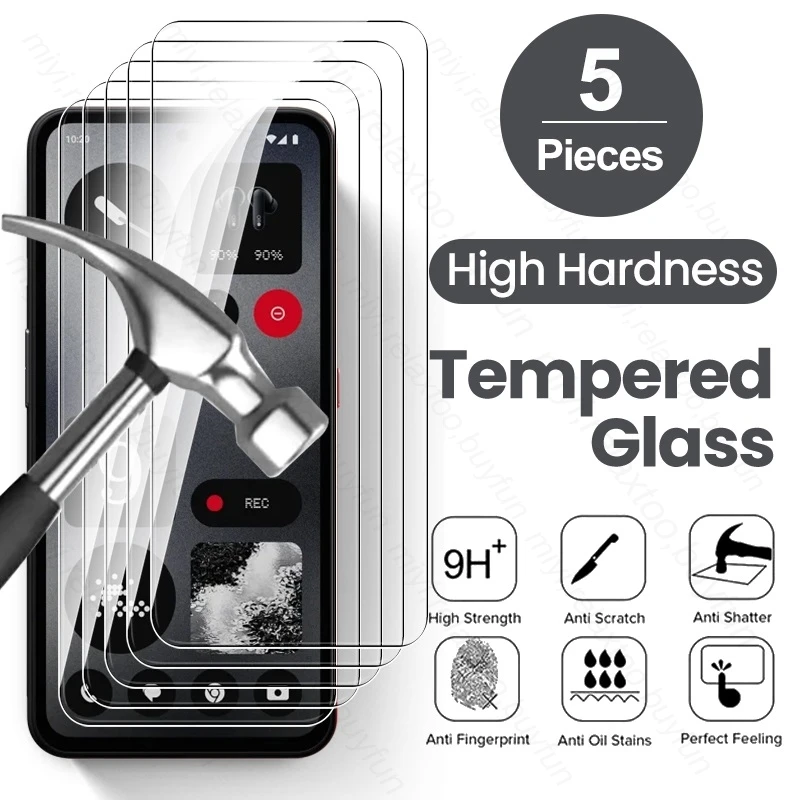 Cover Nathing Nothin Noting CMFPhone1 Case 5Pcs Tempered Glass Screen Protector For Nothing CMF Phone 1 Phone1 CMF1 5G A015 2024