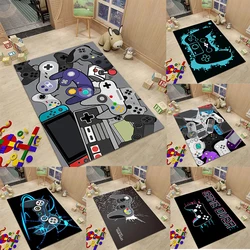 3D Game Carpet for Living Room Gamer Controller Children's Toilet and Bathroom Rugs Soft Sofa Bedroom Bedside Home Decoration