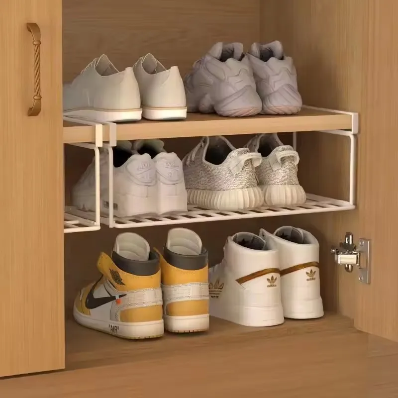 

Shoe Rack Layered Shoe Cabinet Storage Rack Partition Hanging Rack Shoe Bracket Type Folding Multifunction Shoe Storage Shelf