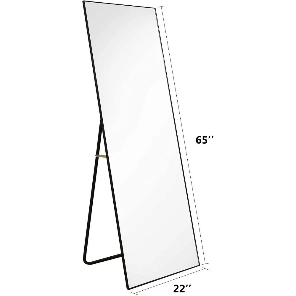 Miroir mural pleine longueur pour la maison, la chambre à coucher, le salon, la coiffeuse, l'option penchée ou sur pied, idéal pour tout le corps V