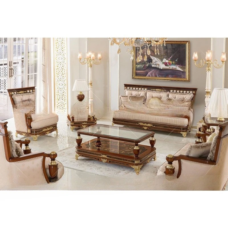 House decoration interior living room furniture set, Arabic armrest sofa, wooden frame sofa set, office furniture