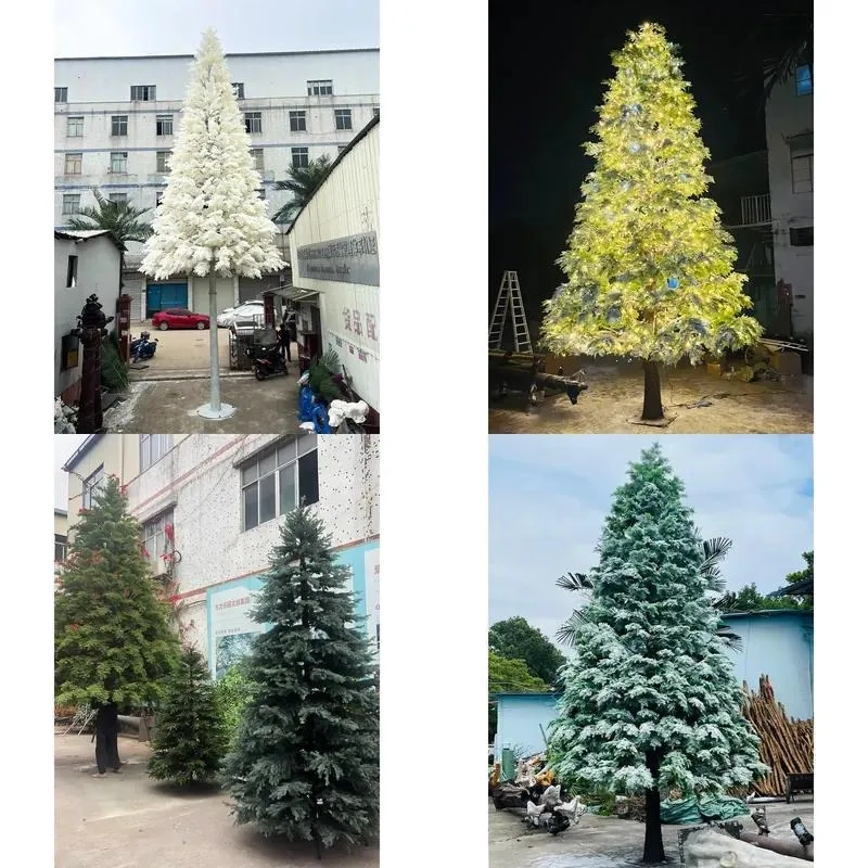 Giant LED lighting PVC artificial Christmas tree, commercial giant 16 feet 20 feet 30 feet 40 feet, luxury large Christmas