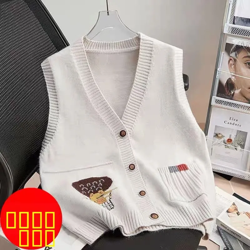 

High-End plus Size Women's V-Ne Loose Vest Outerwear Top Sweater oulder Pad Autumn Winter New Sle Commute Sle Warmth