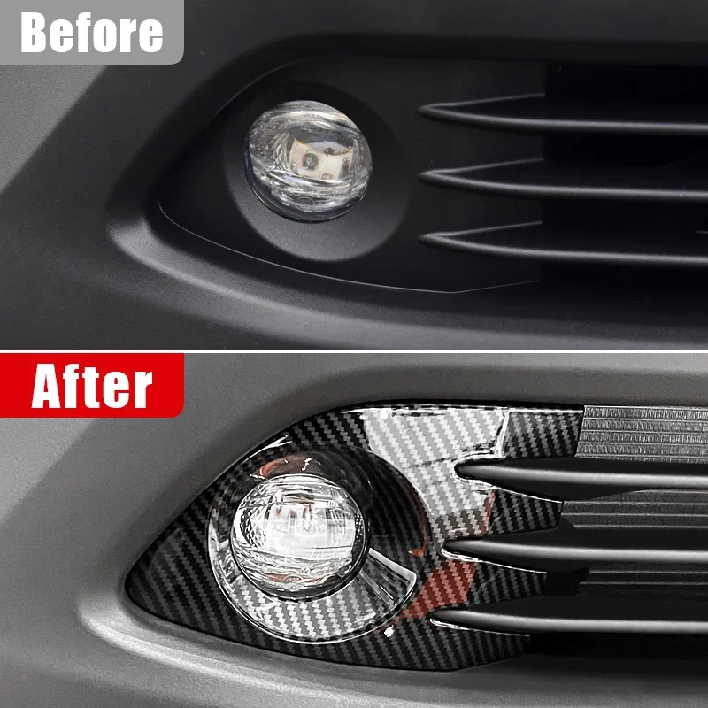 Car Under Front Bumper Fog Light Frame Lamp Shade Grill Cover Bezel Stickers For Toyota Corolla Cross XG10 2021-2024 2025 Hybrid