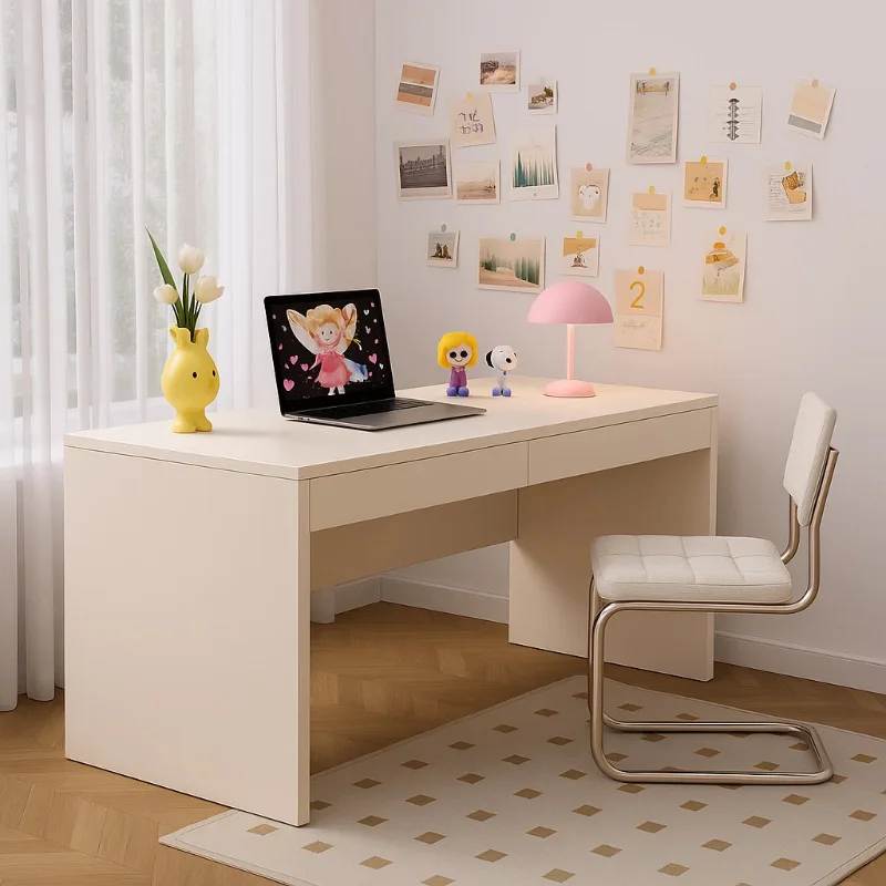 

Bedroom with drawers Girls home Student study table Rental room Simple rectangular desk