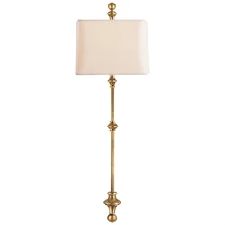 All copper retro cloth shape wall lamps American living room bedroom bedside lamp study aisle long pole wall sconces lights