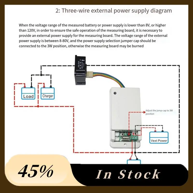 Новый 120 В 300A VAC8810F 2,4-дюймовый цветной ЖК-дисплей Беспроводной тестер емкости аккумулятора Кулонометр Ток Напряжение Измеритель мощности Детектор