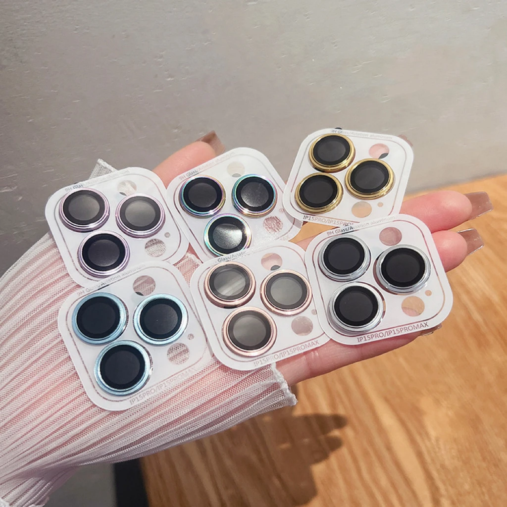 2-3Pcs Luxury Camera Lens Protector Glass For IPhone 17 16 Pro Max Camera Protective Glass For IPhone 15 14 Back Lens Protector