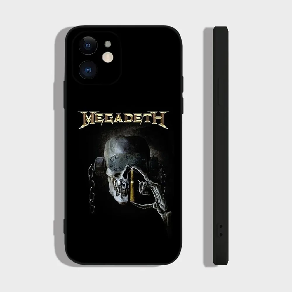 Rock M-MegadethS  Music Phone Case For iPhone 16,15,14,13,12,11 Plus,Pro,Max,XR,XS,X,7,8 Plus,SE,Mini Silicone Soft