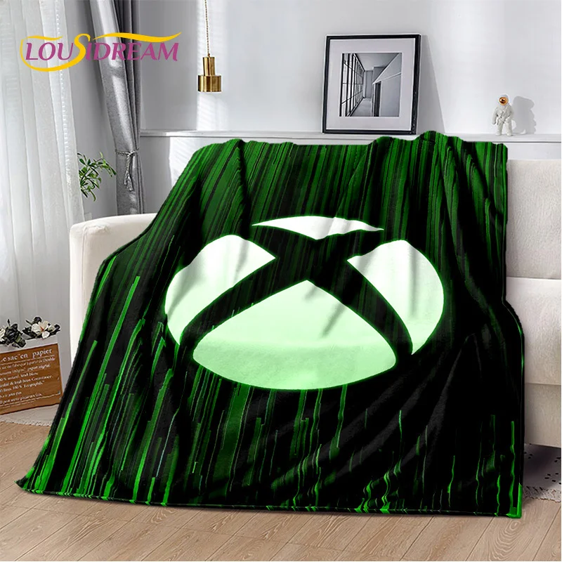 3D Gaming Logo Xbox Gamer Soft Flannel Blanket,Throw Blanket Comfortable Blanket for Picnic Beds Sofa Home Bedroom kid gifts