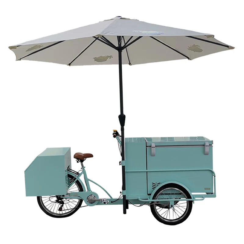 

Coffee Ice Cream Truck Food Beverage Bike Street Mobile Dining Vending Cart Electric Pedal Tricycle Bicycle