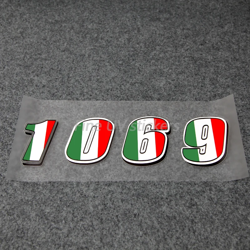 Creative Italian Flag Digital Die-cut Decal Car Racing Number Motorcycle Helmet Off-road Vehicle Car Sticker Waterproof Decal