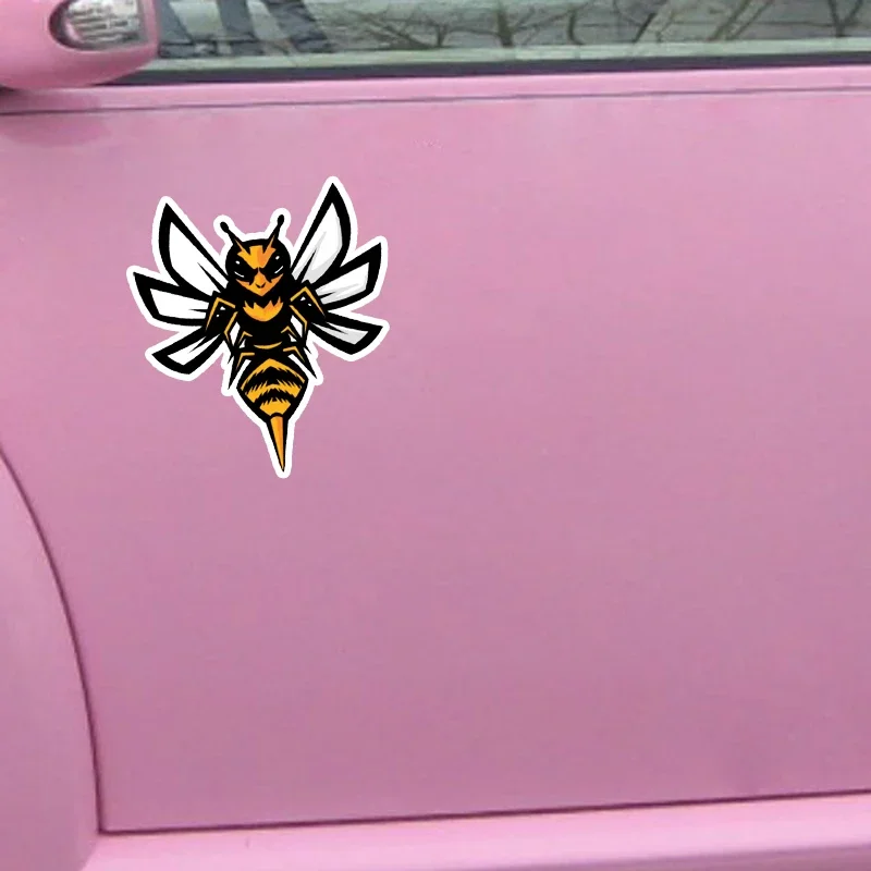 Interesting Lovely Cartoon Hornets Colored PVC Suitable for refrigerator computer helmet Car Sticker Graphic  Vinyl Decal,17CM