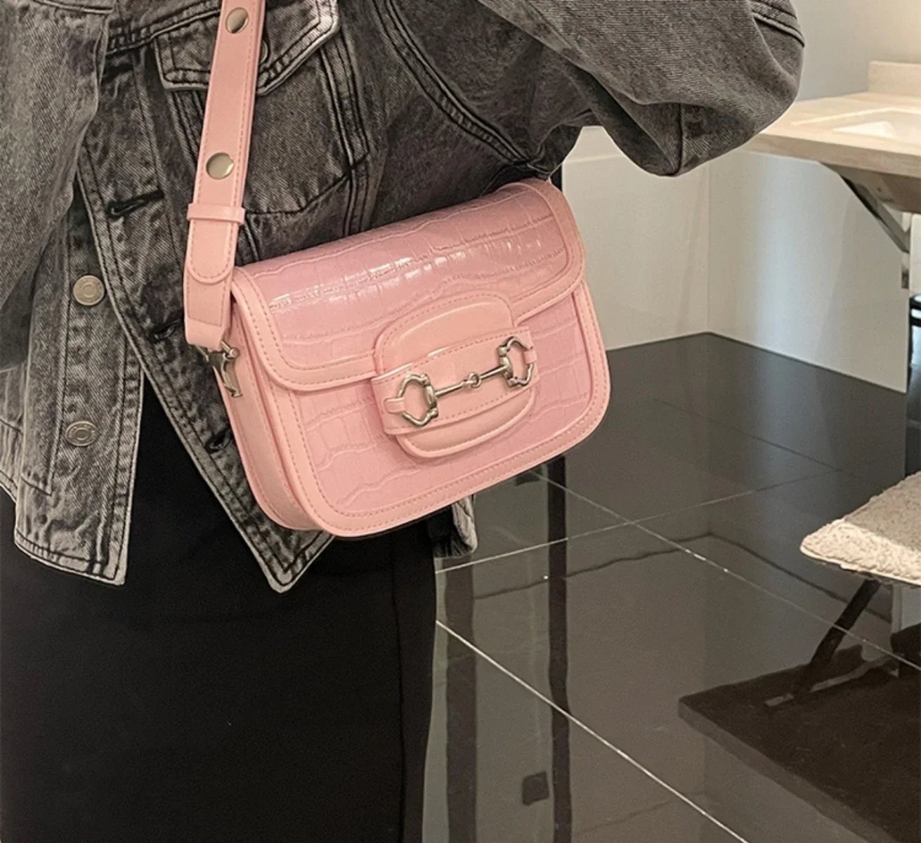 Fashion Designer Flap Stone Bucket Messenger Bags Women Candy Color Shoulder Bag Mini Handbags Female Totes Hobos