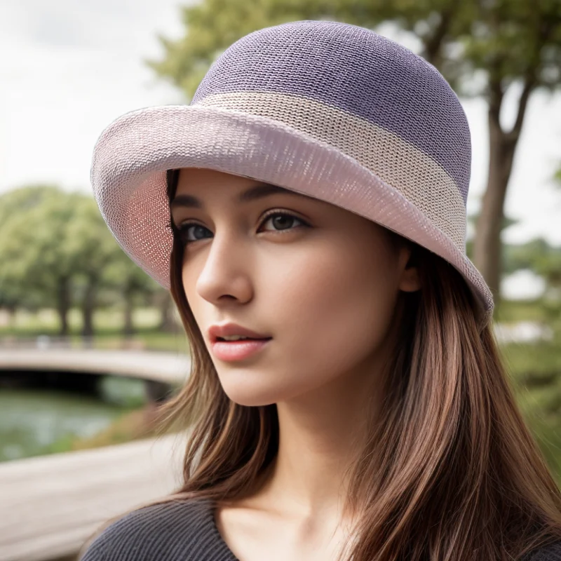 Chapéu japonês de sombrinha feminino, top redondo versátil, chapéu de pescador para passeios, moda verão, novo, 2023