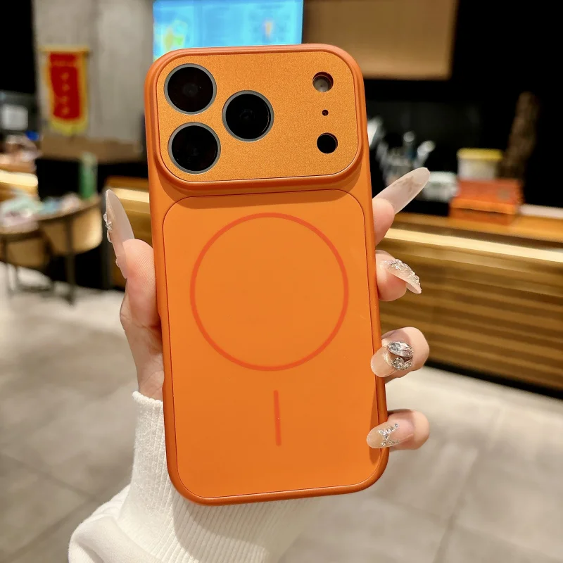 

Shield Armor Silicone Magnetic Attachment is suitable foriphone17proPhone case16promaxFashionable high-end phone case