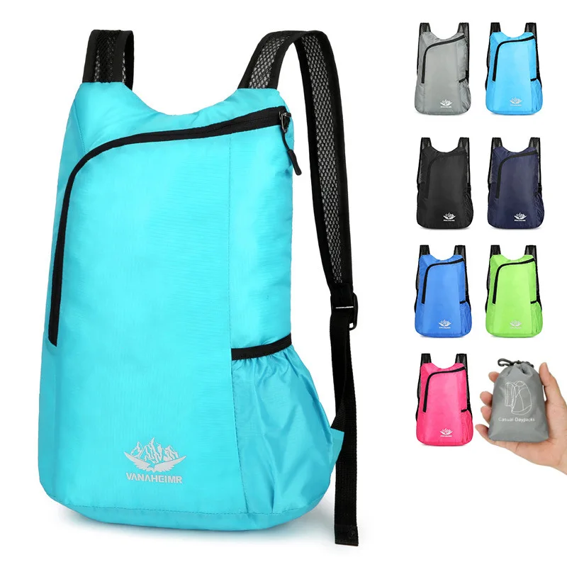 Dobrável mochila esporte ciclismo, leve, portátil, ao ar livre, caminhadas, viagens, novo