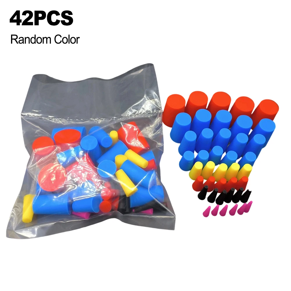 High Temp Silicone Rubber Tapered Kit 45pcs for Industrial Coating Painting Plating Anodizing and Media Blasting
