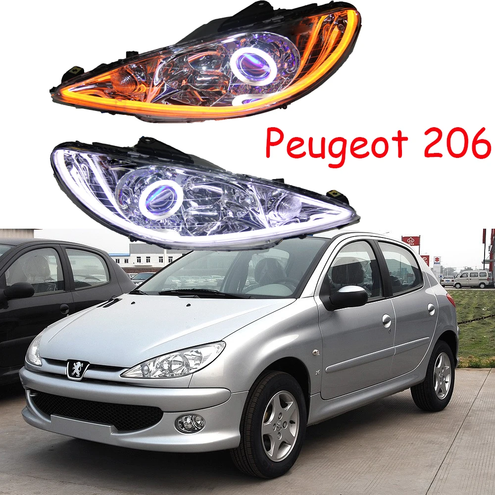 car bumper headlamp for Peugeot 206 headlight HID xenon Peugeot206 2004~2008 car accessories head lamp for Peugeot 206 fog light