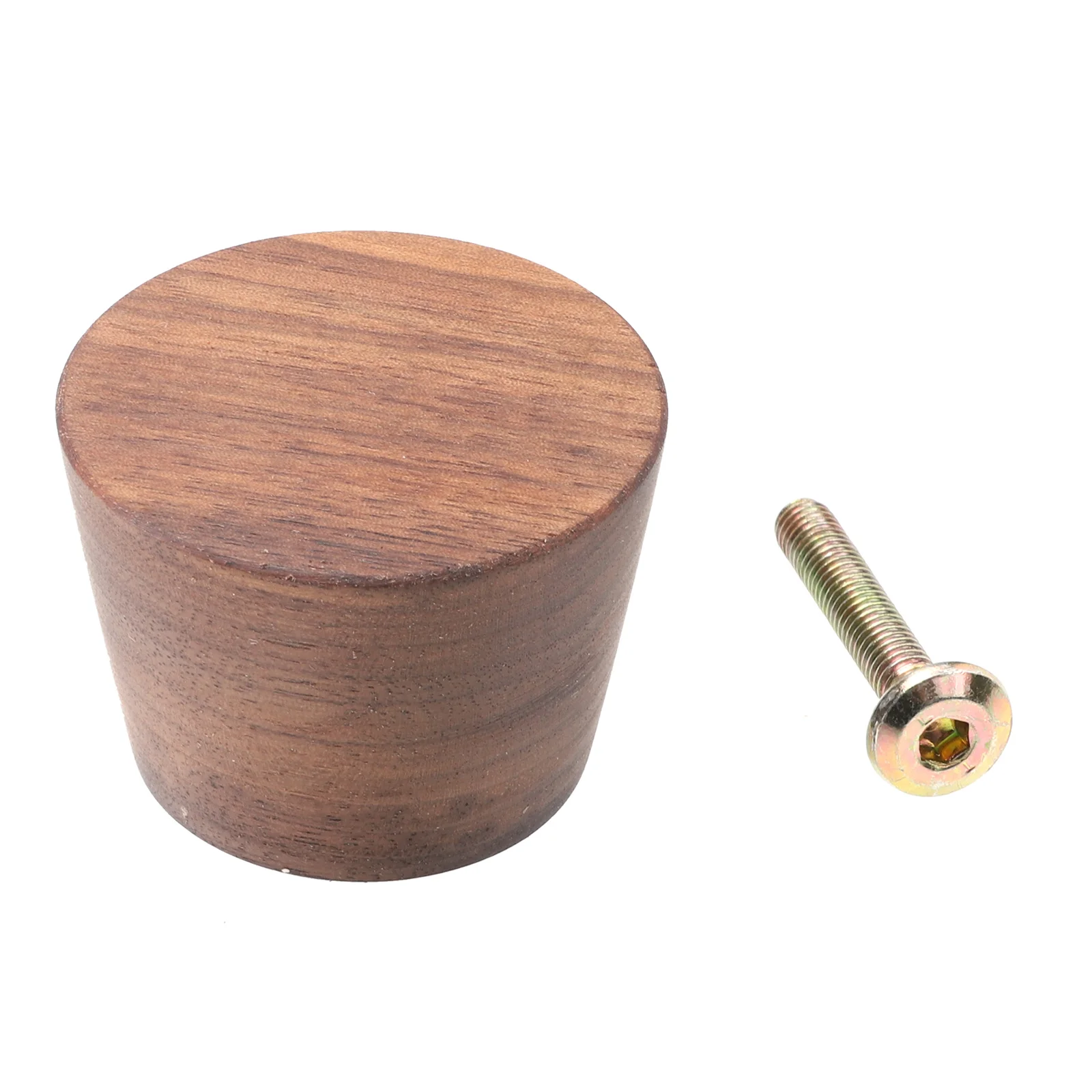 

Tapered Black Walnut H les 5cm Solid Wood Closet Door Kitchen Cabinet Pulls Simple Drawer Knobs Sturdy Durable Smooth Surface