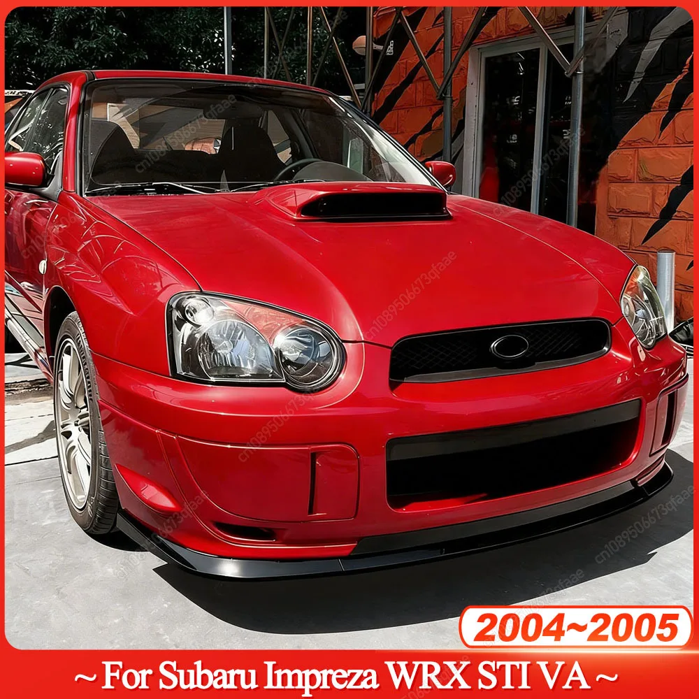 

3PCS Front Bumper Lip Spoiler Splitter Diffuser For Subaru Impreza WRX STI VA 2004 2005 Bodykits Canards Trim ABS Black Tuning
