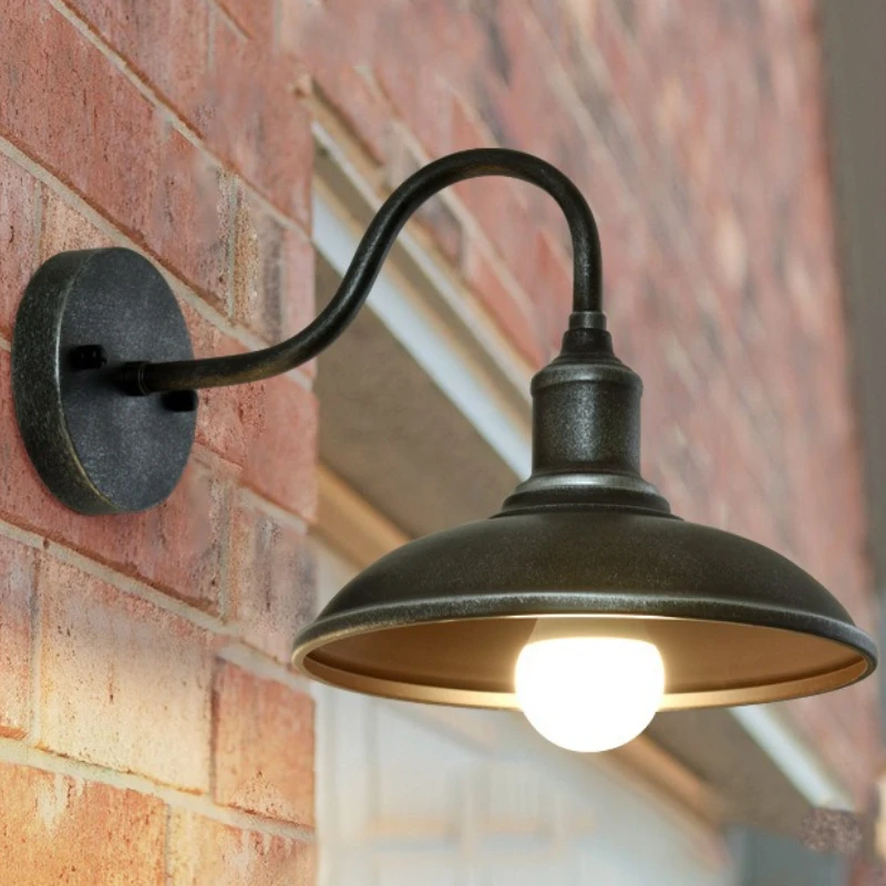 

American Industrial Style Iron Wall Lamps for Courtyard Balcony Creative Hanging Ceiling Lamps Sling Chain LED Lighting Fixtures