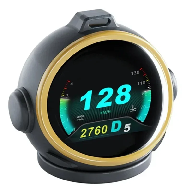 

A73E-Для автомобиля Проекционный дисплей Smart GPS HUD Цифровой спидометр Распознавание жестов Восточный на будущее дизайн робота USB-разъем для автомобиля